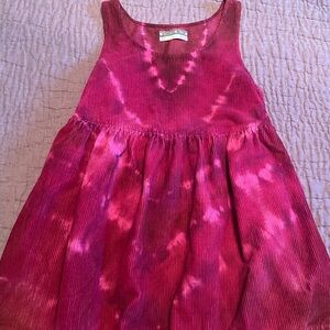 Kimchi Blue Fuchsia Tie-Dye Corduroy Dress